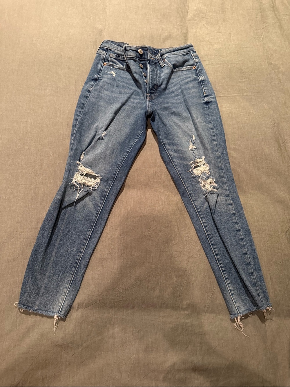 Old Navy Distressed Blue Boyfriend Jeans